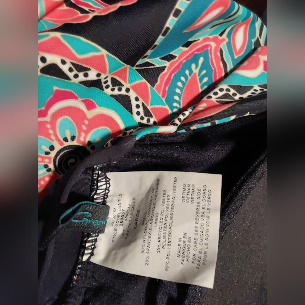 Aqua Green Swimwear, Women's Size Large Halter style one piece swimsuit - Picture 7 of 7